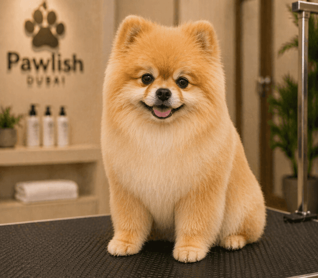 Pomeranian after grooming