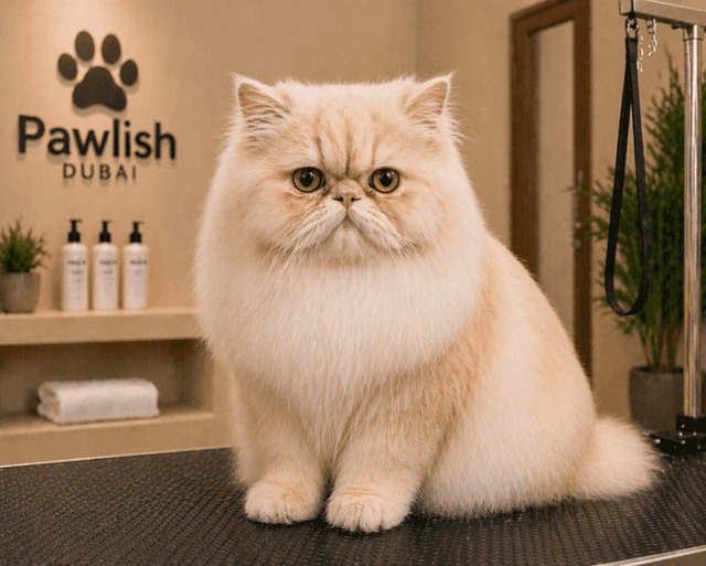 Persian Cat after grooming